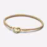 Bracciale Maglia Geometrica con Chiusura a Cuore-Placcato oro Bracciale Maglia Geometrica con Chiusura a Cuore-Placcato oro
