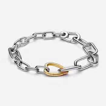 Bracciale Maglia Link con Link Apribile a Cuore