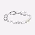 Bracciale Maglia Link con Perle d’Acqua Dolce Coltivate Pandora ME