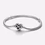 Bracciale con Chiusura Cuore Infinito Pietre Luminose Bracciale con Chiusura Cuore Infinito Pietre Luminose