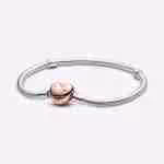 Bracciale con Chiusura a Cuore-Bicolor Bracciale con Chiusura a Cuore-Bicolor