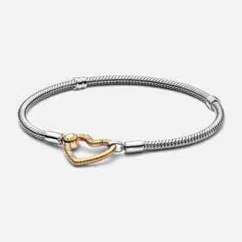 Bracciale con Chiusura a Cuore Componibile-Bicolor
