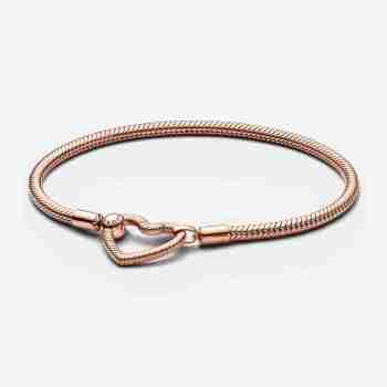 Bracciale con Chiusura a Cuore Componibile-Oro Rosa