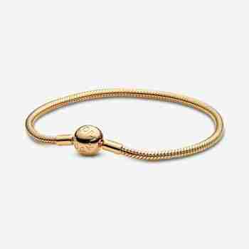 Bracciale con Chiusura a Sfera-Placcato oro