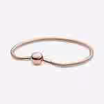 Bracciale con Chiusura a Sfera-Placcato oro rosa Bracciale con Chiusura a Sfera-Placcato oro rosa