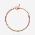 Bracciale con Chiusura a T e Cuore-Placcato oro rosa