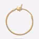 Bracciale con Chiusura a T e Cuore-Placcato oro