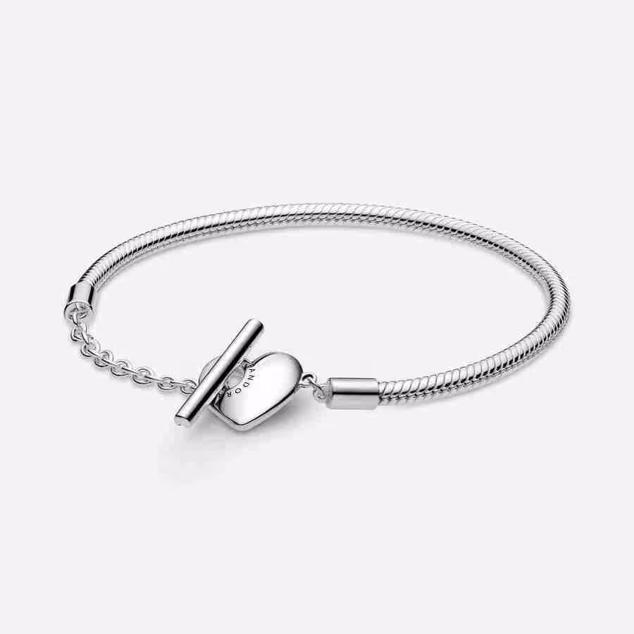 Bracciale con Chiusura a T e Cuore Bracciale con Chiusura a T e Cuore