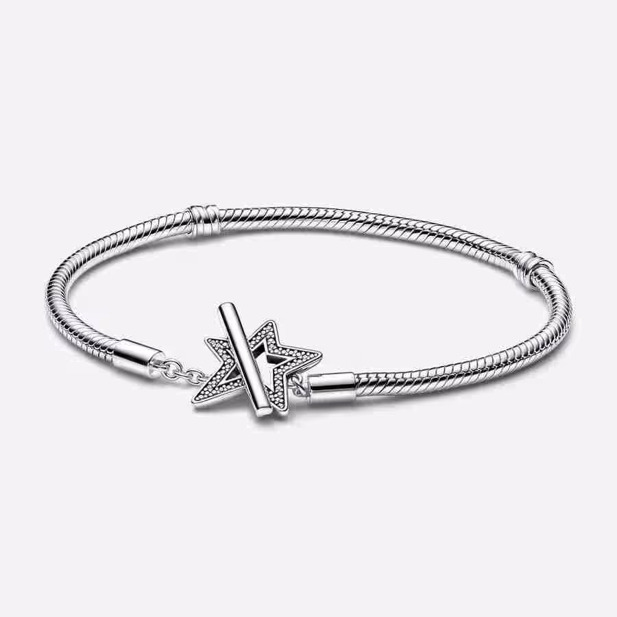 Bracciale con Chiusura a T e Stella Bracciale con Chiusura a T e Stella