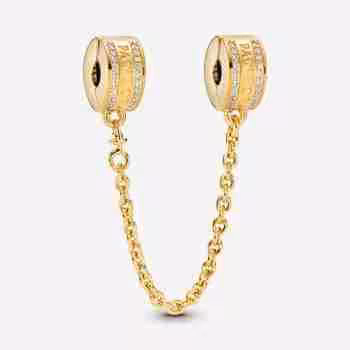 Catena di sicurezza con logo-Gold
