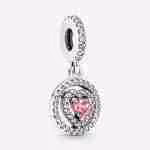 Charm Pendente Cuore Rosa 791476C01_RGB