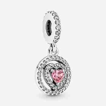 Charm Pendente Cuore Rosa