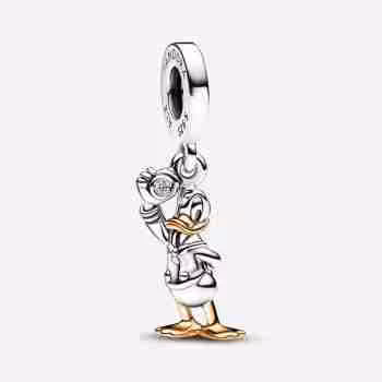 Disney, 100° Anniversario, Pendente Paperino con Diamante Coltivato in Laboratorio 0.009 ct tw