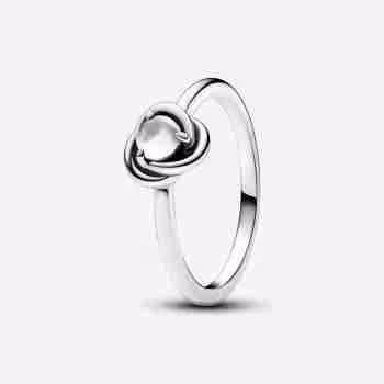 Anello Cerchio Eterno Bianco Aprile