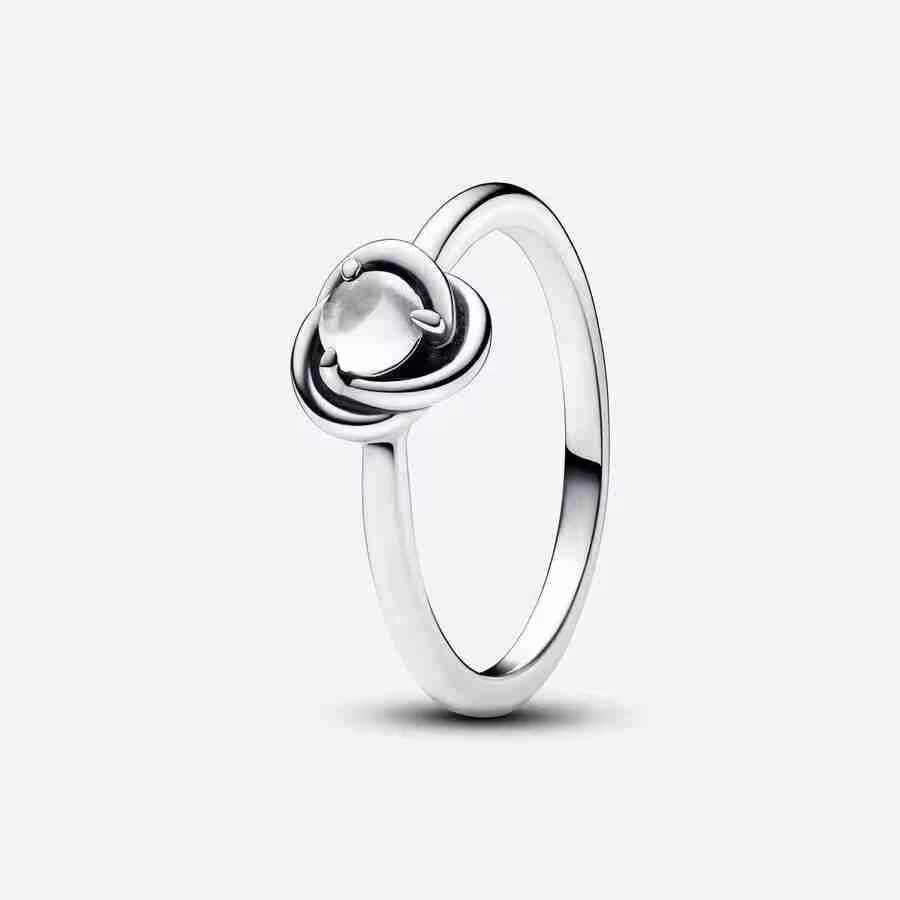 Anello Cerchio Eterno Bianco Aprile Anello Cerchio Eterno Bianco Aprile