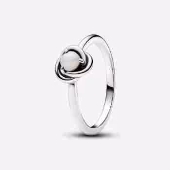 Anello Cerchio Eterno Bianco Madreperla Artificiale Giugno