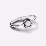 Anello Cerchio Eterno Bianco Madreperla Artificiale Giugno