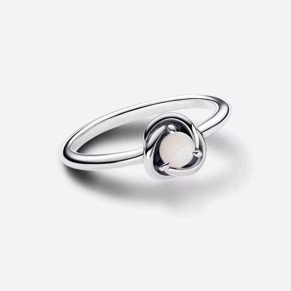 Anello Cerchio Eterno Bianco Madreperla Artificiale Giugno_4