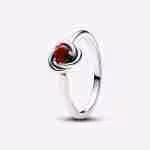 Anello Cerchio Eterno Rosso Scuro Gennaio Anello Cerchio Eterno Rosso Scuro Gennaio