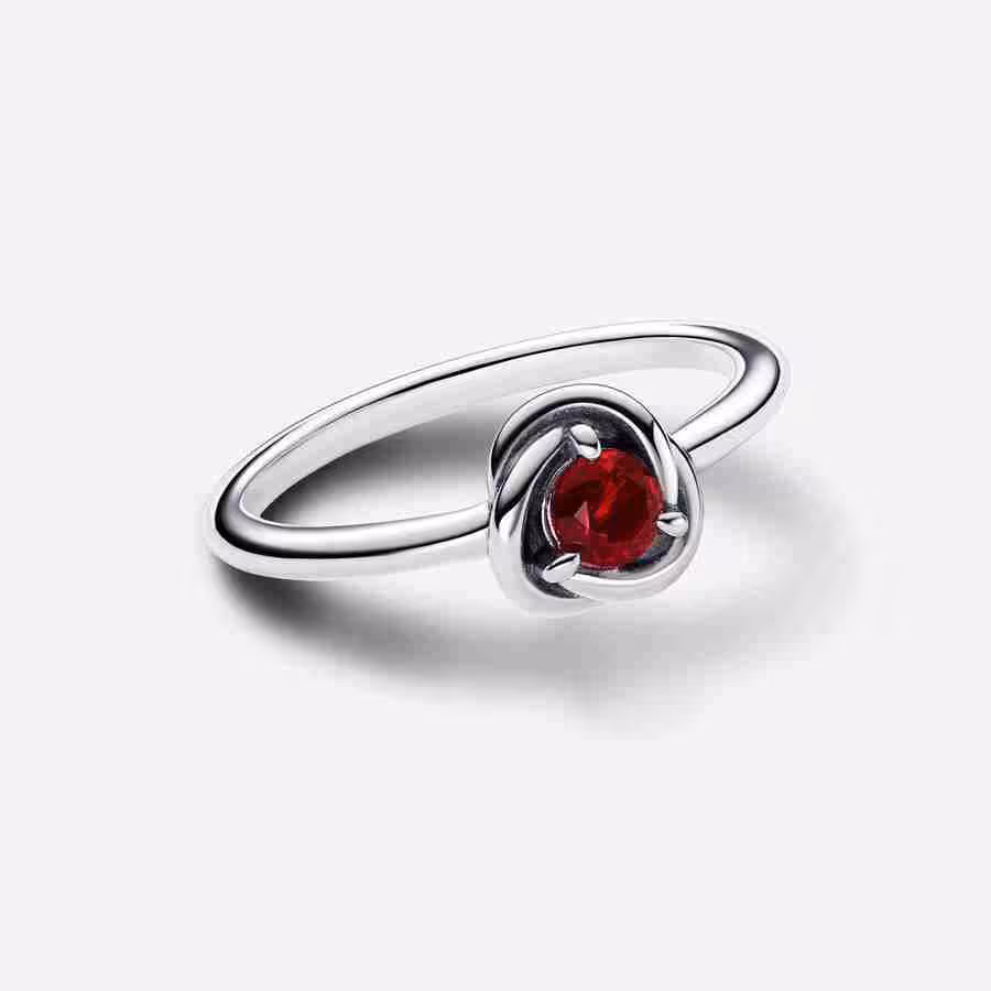 Anello Cerchio Eterno Rosso Scuro Gennaio_2