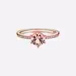 Anello Corona rosa Scintillante