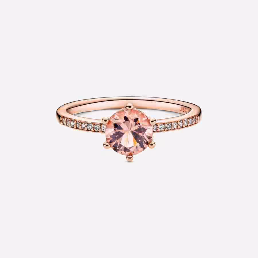 Anello Corona rosa Scintillante_2