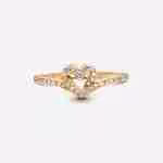 Anello Cuore Desiderio Scintillante-Placcato oro
