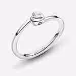 Anello Cuore Inclinato