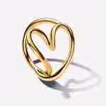 Anello Linea Sinuosa Divisibile Anello Cuore Linea Sinuosa