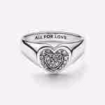 Anello Cuore Pavé Sigillo