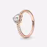 Anello Cuore in Rilievo-Placcato oro rosa Anello Cuore in Rilievo-Placcato oro rosa