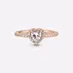 Anello Cuore in Rilievo-Placcato oro rosa