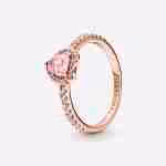Anello Cuore in Rilievo Rosa Anello Cuore in Rilievo Rosa