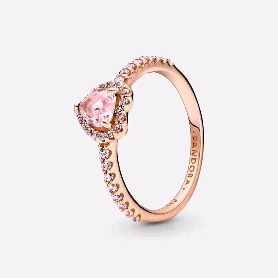 Anello Cuore in Rilievo Rosa Anello Cuore in Rilievo Rosa