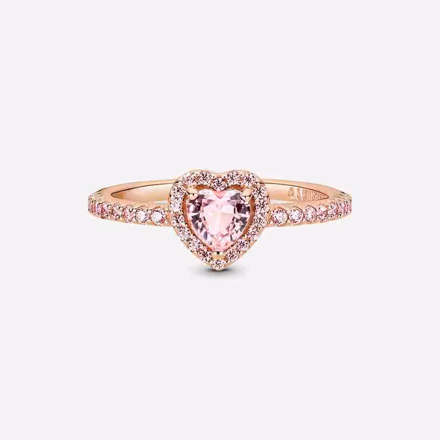 Anello Cuore in Rilievo Rosa_3