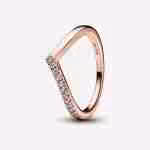 Anello Desiderio Scintillante Asimmetrico-Placcato oro rosa