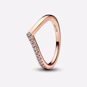 Anello Desiderio Scintillante Asimmetrico-Placcato oro rosa