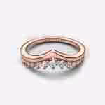 Anello Desiderio con Pietre Luminose-Placcato oro rosa
