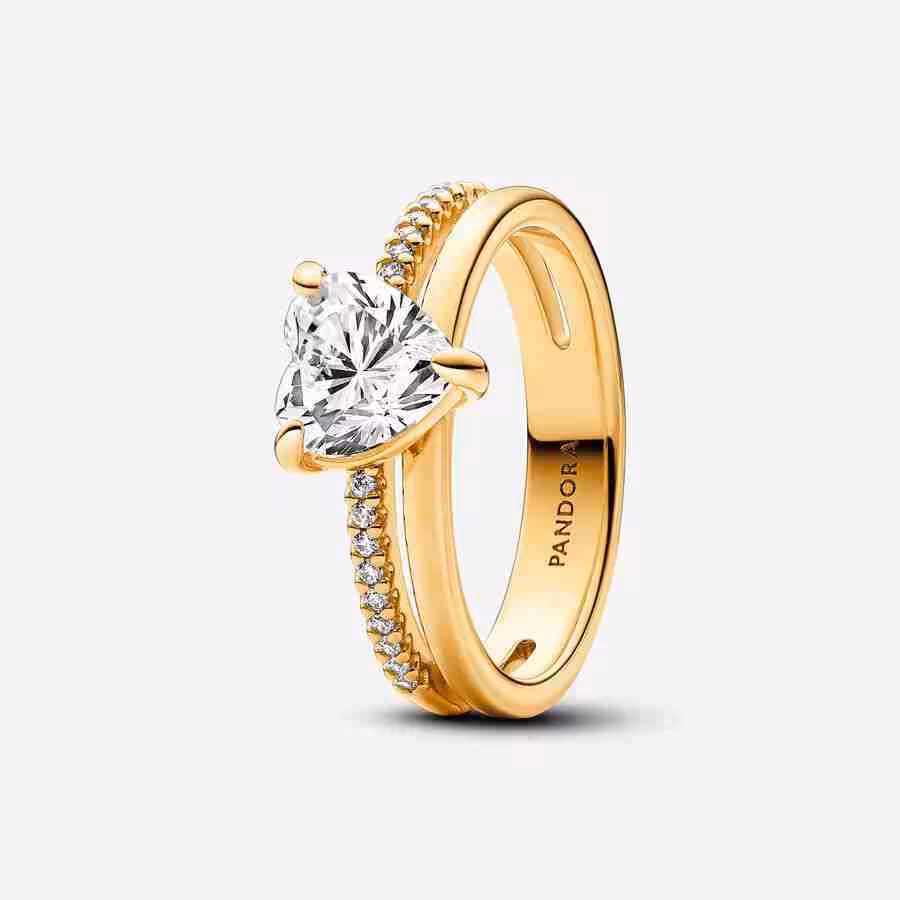 Anello Doppia Fascia con Cuore Anello Doppia Fascia con Cuore 1