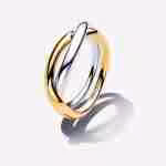 Anello Fascia Intrecciata Bicolore Anello Fascia Intrecciata Bicolore
