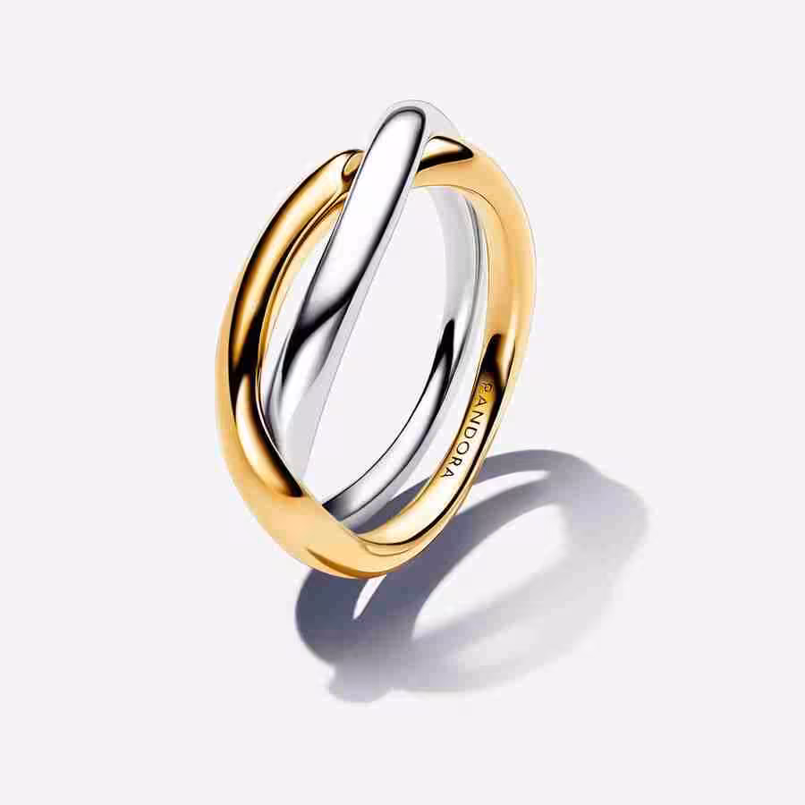 Anello Fascia Intrecciata Bicolore Anello Fascia Intrecciata Bicolore 1
