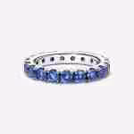 Anello Fascia Scintillante Blu