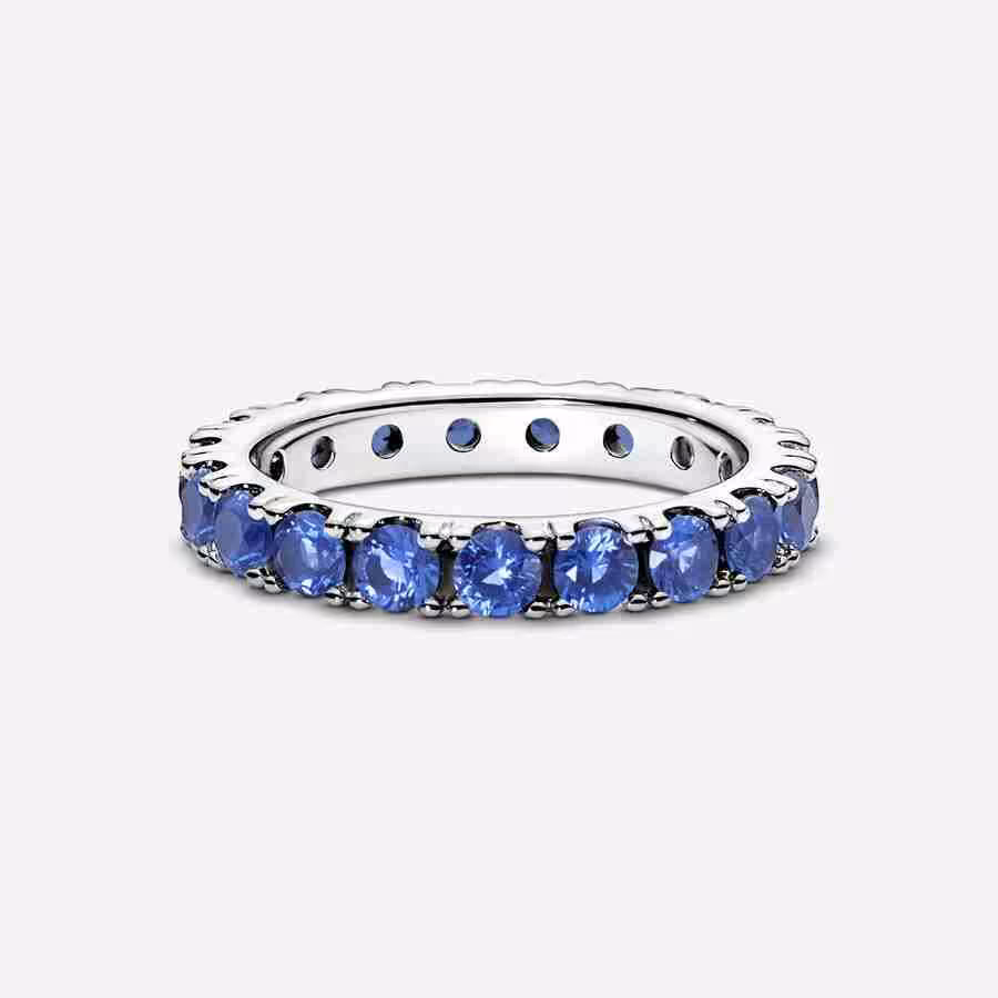 Anello Fascia Scintillante Blu_2