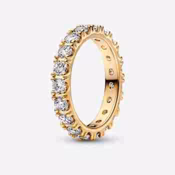 Anello Fascia Scintillante-Placcato oro