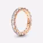 Anello Fascia Scintillante-Placcato oro rosa