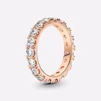 Anello Fascia Scintillante-Placcato oro rosa