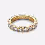 Anello Fascia Scintillante-Placcato oro