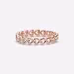 Anello Fascia di Cuori-Placcato oro rosa