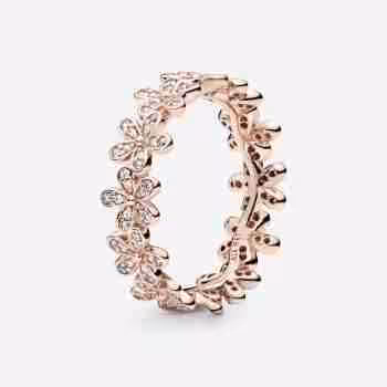 Anello Fascia di Margherite-Placcato oro rosa
