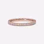 Anello Fedina Pietre e Cuori-Placcato oro rosa